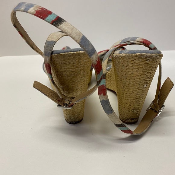 Splendid Multicolor Striped Fabric Stap Sandals - Picture 6 of 8